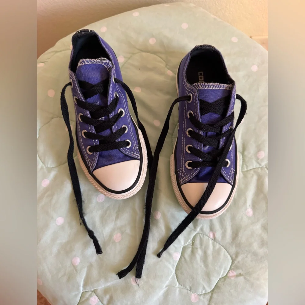 Converse Kids Purple and Black Sneakers size 12